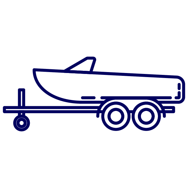 Boat on a trailer